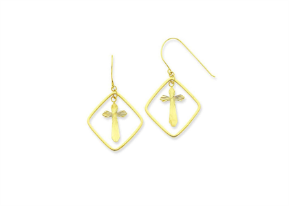 Fashionable Dangle Cross Earring